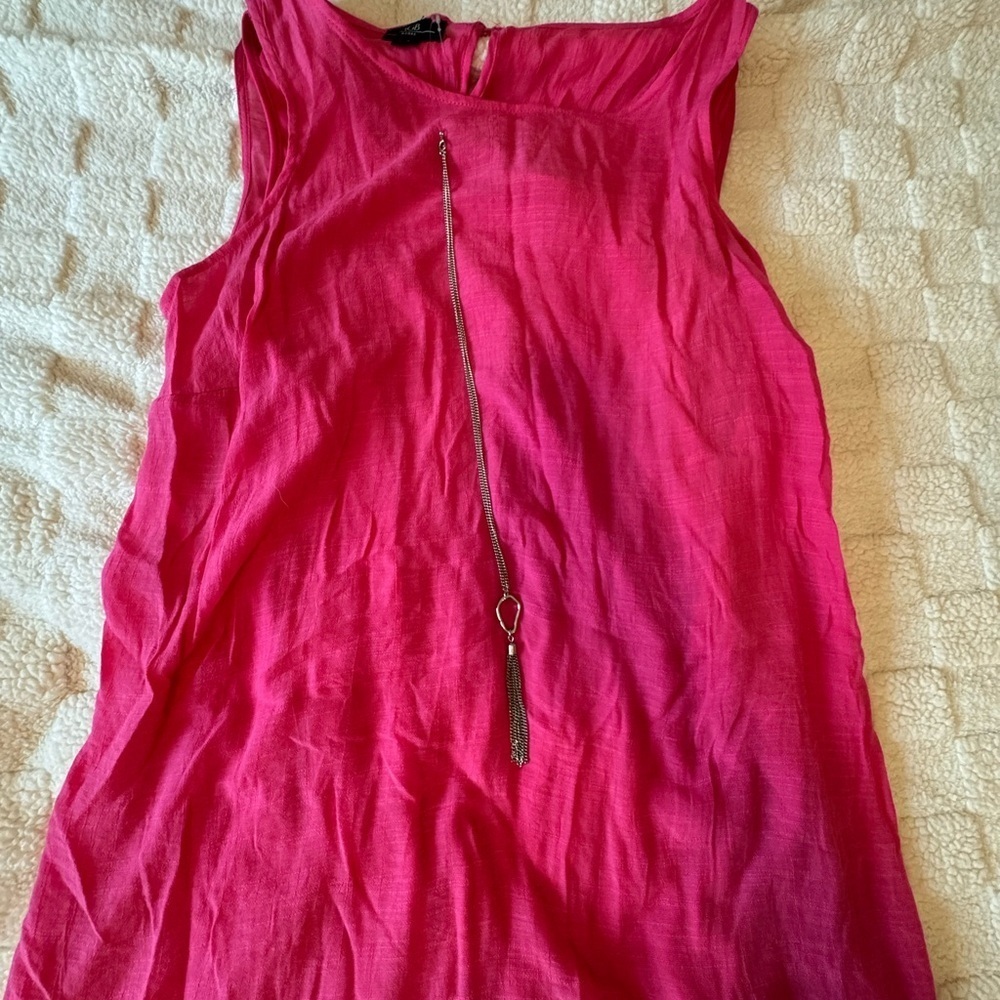AGB Pink Sleeveless Dress Tank Top